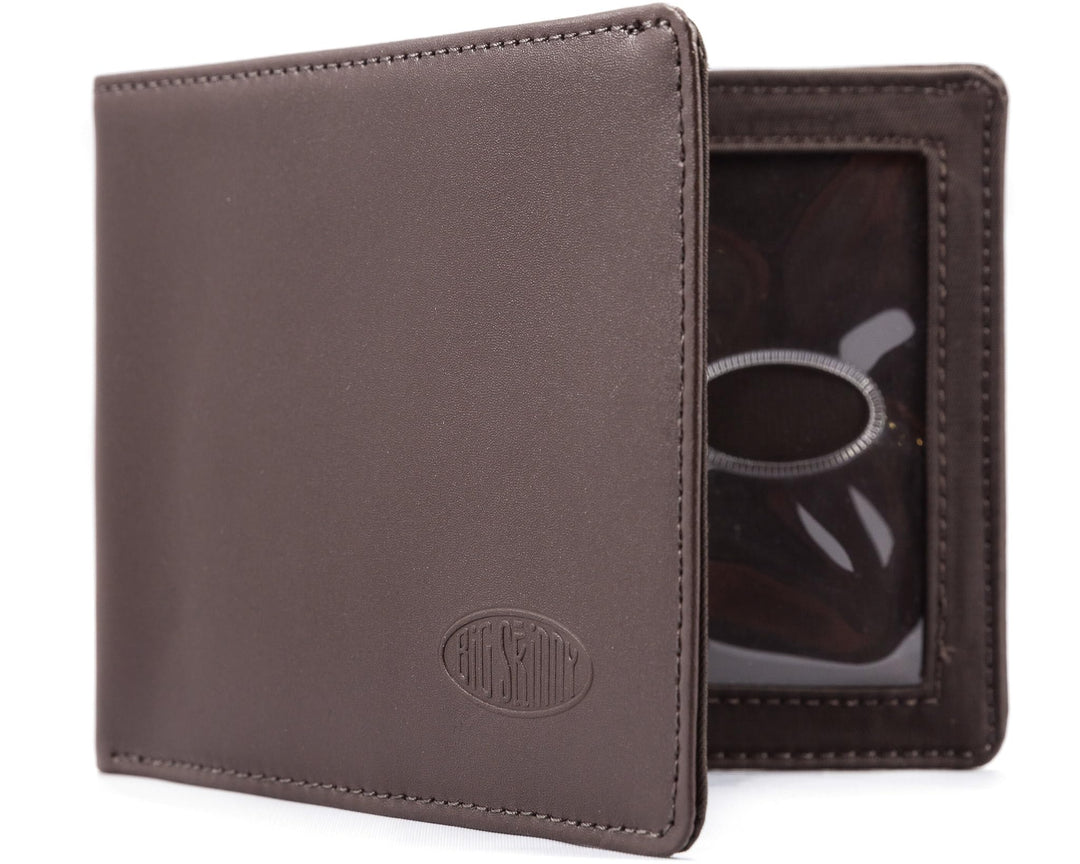 Big Skinny Herren Geldbörse aus Leder, doppelt gefaltet, für bis zu 30 Karten Braun, Braun