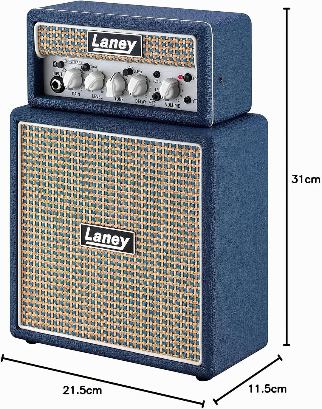 Laney MINISTACK Bluetooth- Batteriebetriebene Gitarren Amp mit Smartphone-Schnittstelle - Lionheart