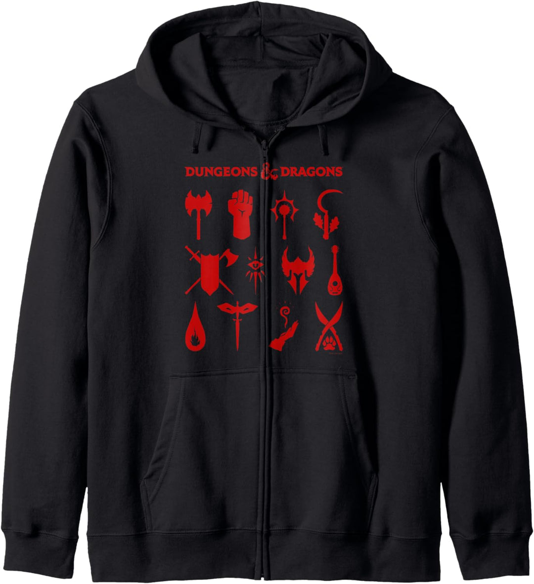Dungeons & Dragons Classes Icons Red Kapuzenjacke