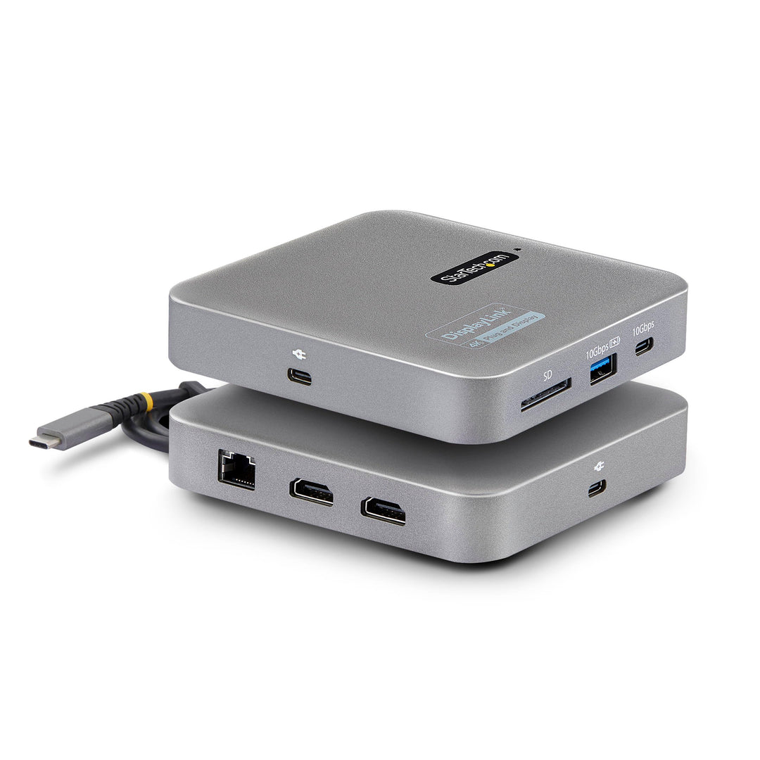 StarTech 7-in-1 USB-C DisplayLink Dockingstation, Dual 4K 60Hz HDMI-Dock für MacBook M1 bis M4 und W