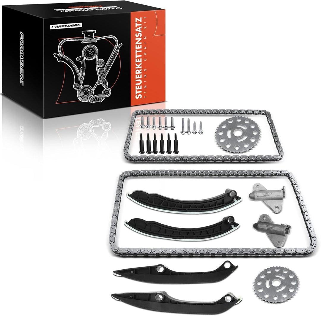 Frankberg Steuerkettensatz Kompatibel mit EX FX M Q70 QX50 I QX70 NP300 Navara Pathfinder III Laguna