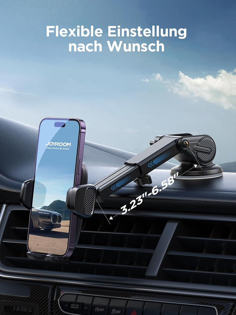 joyroom Handyhalterung Auto 𝐔𝐩𝐠𝐫𝐚𝐝𝐞𝐝 Magnetische Kabelclip Handy Halterung Saugnapf & Lüftung 360° D