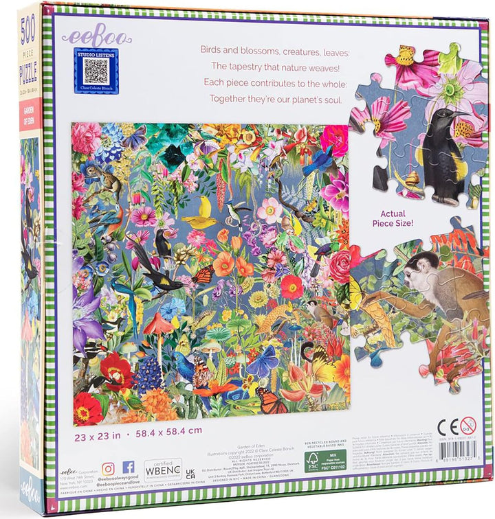 eeBoo - Puzzle 500 pcs - Garden of Eden - (EPZFGDE