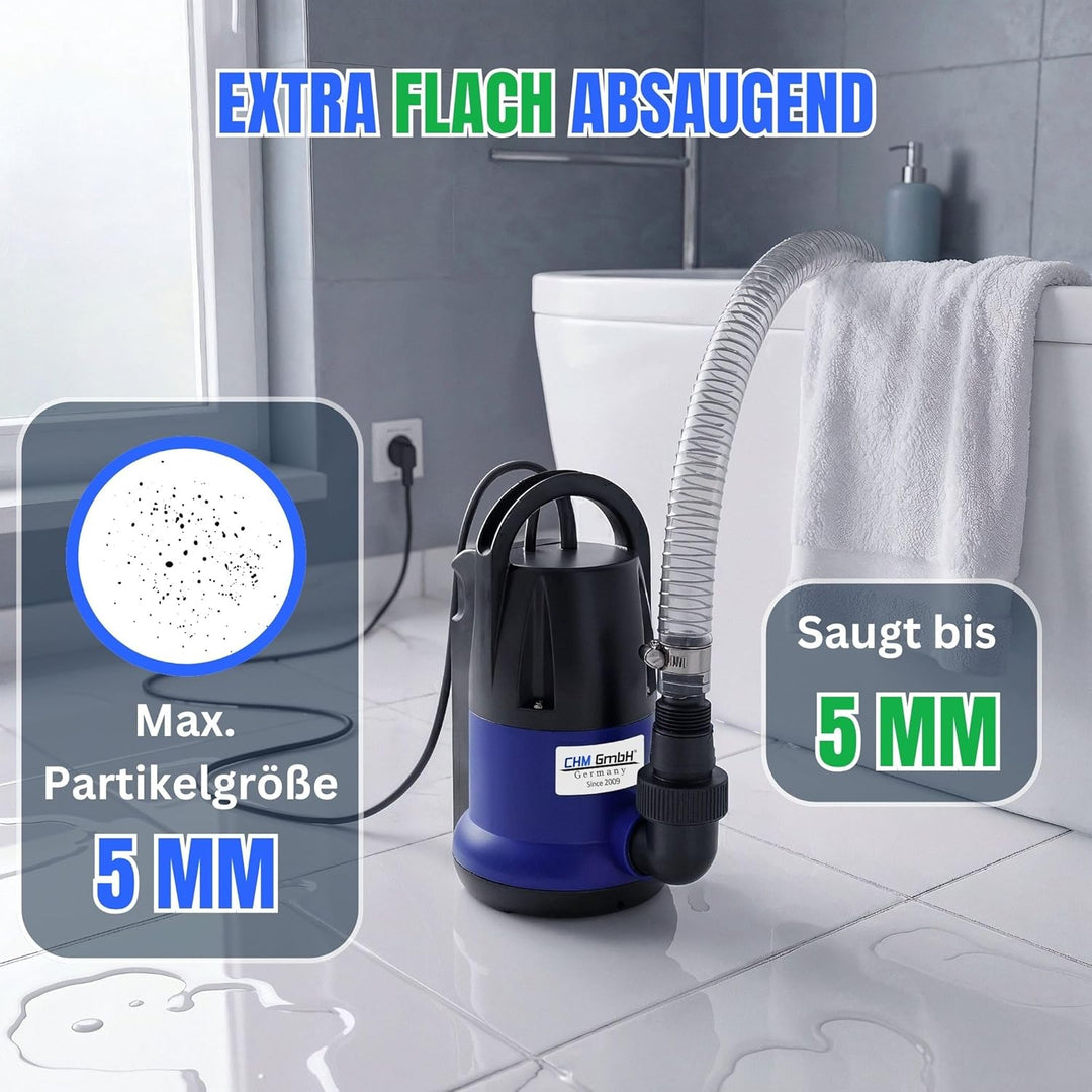 Tauchpumpe CSP-407P mit integriertem Schwimmerschalter Fördermenge: 7000 l/h 400 Watt