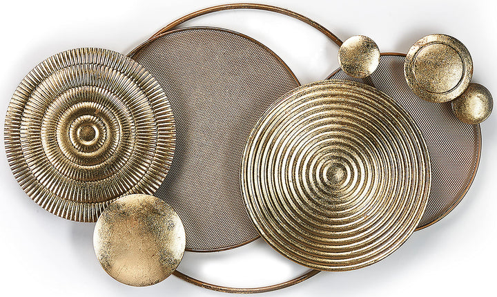 Kobolo Wandbild Wanddeko Metallbild 3D - GOLDEN - aus Metall in Gold