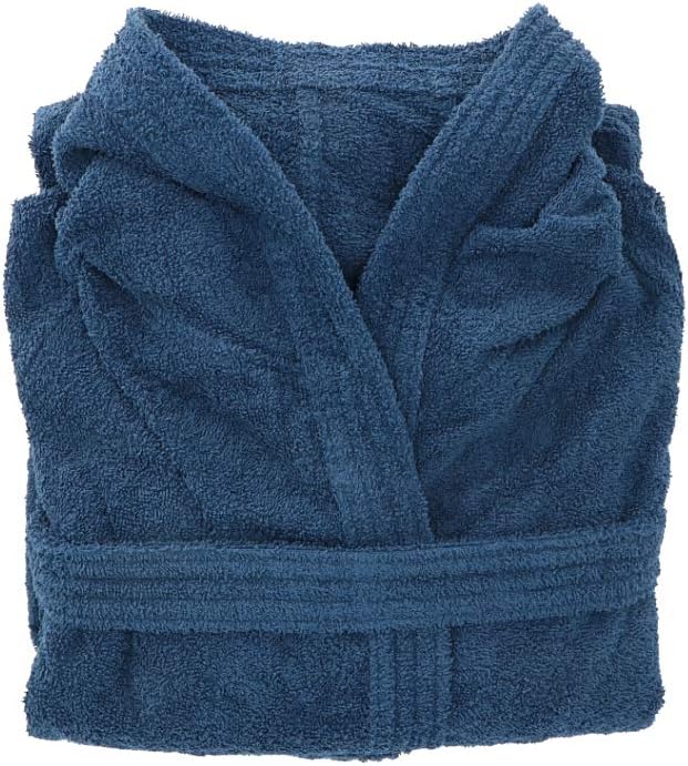 Gabel 09800 290 Bademantel für Erwachsene, 100% Baumwolle, Blau, Grösse XXL XXL Blau, XXL Blau