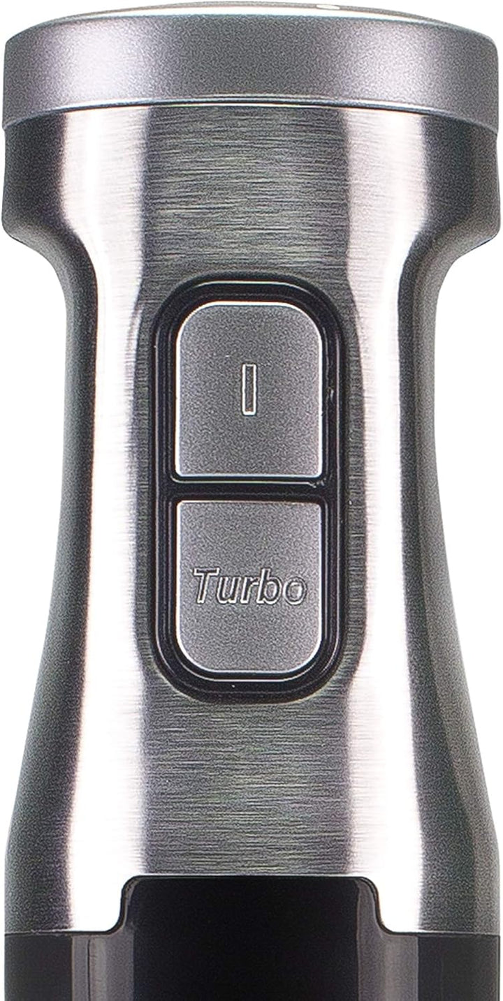 BEPER P102FRU100 Eintauchmischer, Stahl/ABS, 600 W, abnehmbarer Schneebesen, 4 Stahlklingen mit Spri