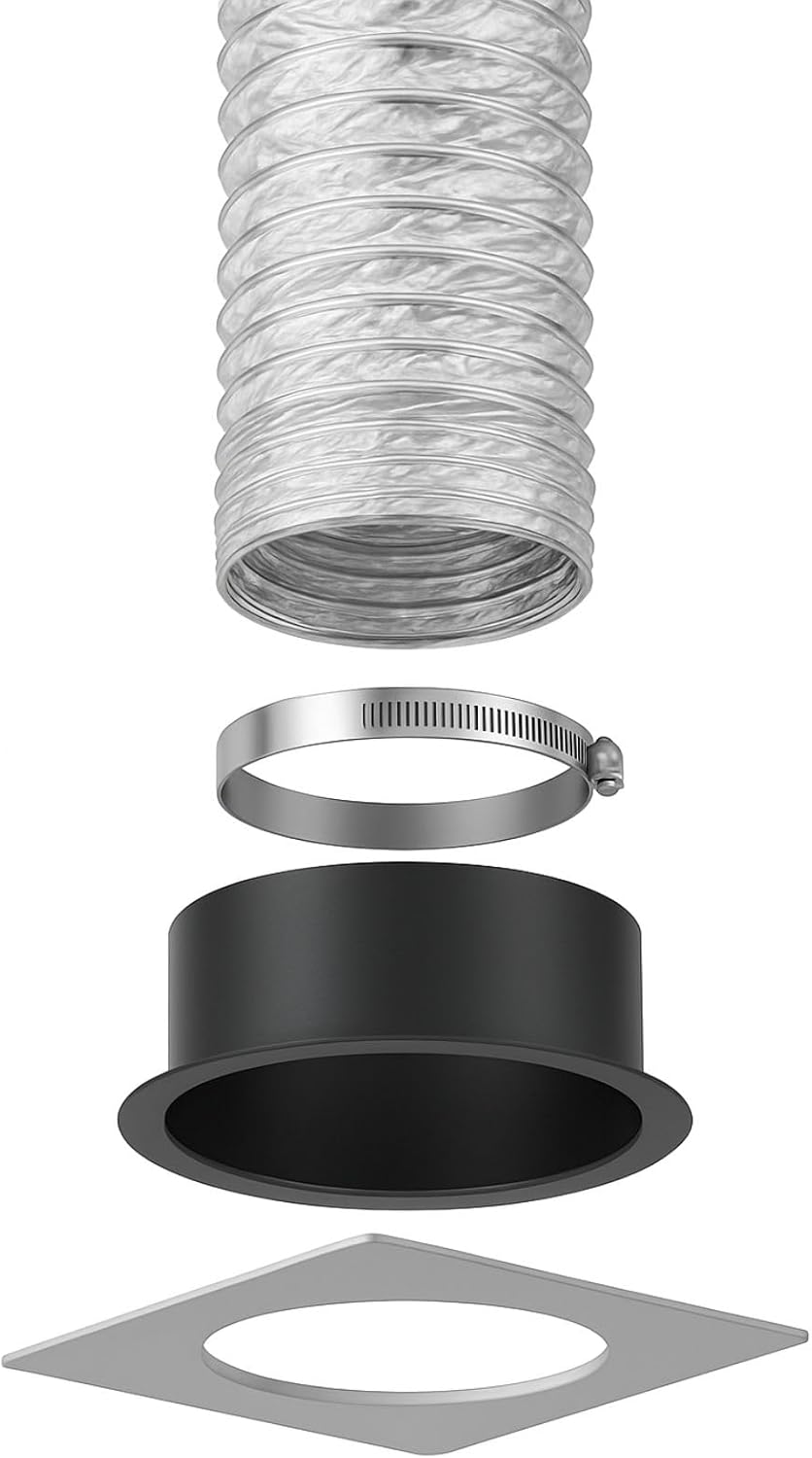 Weedness PVC Anschluss Flansch 200 mm für Lüftungsanlagen - Grow Anbau Lüfter Kupplung Indoor Belüft