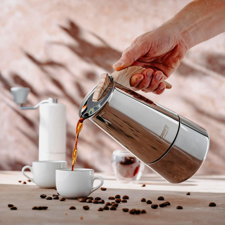 CAMRY Espressokocher Induktion - Mokkakanne Induktion für Aromatisches Kaffee - Hochwertiger Moka Po