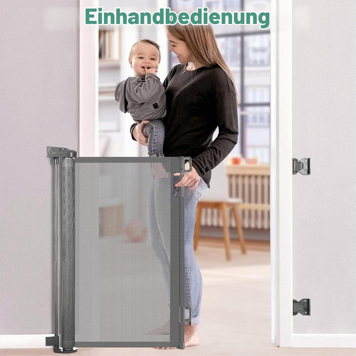 Treppenschutzgitter &amp; Türschutzgitter Ausziehbar, türgitter für Babys, Hunde &amp; Katzen – Sicherheitsa