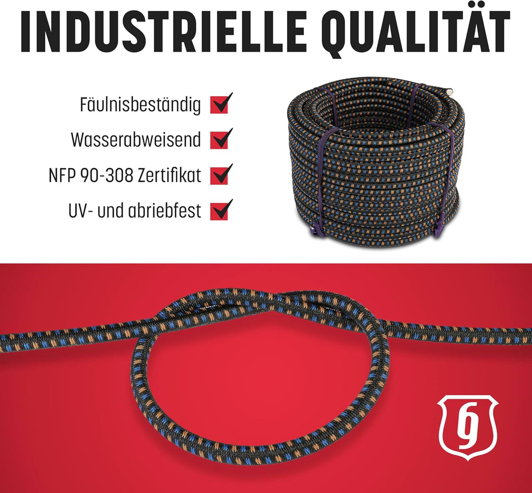 MAGMA Elastisches Seil Bungee-Seil für Schwimmbadabdeckungen 8mm, 25m. Gummiseil für Schwimmbad, Ang