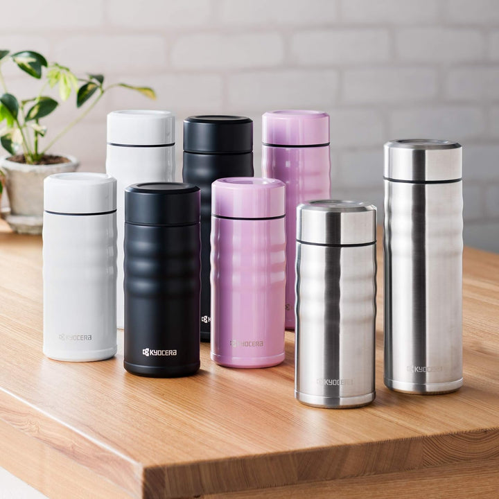 Kyocera MB-17S SS (500 ml), TWIST TOP, Edelstahl Thermo-Trinkflaschen, Keramik, Kunststoff, 500 mill