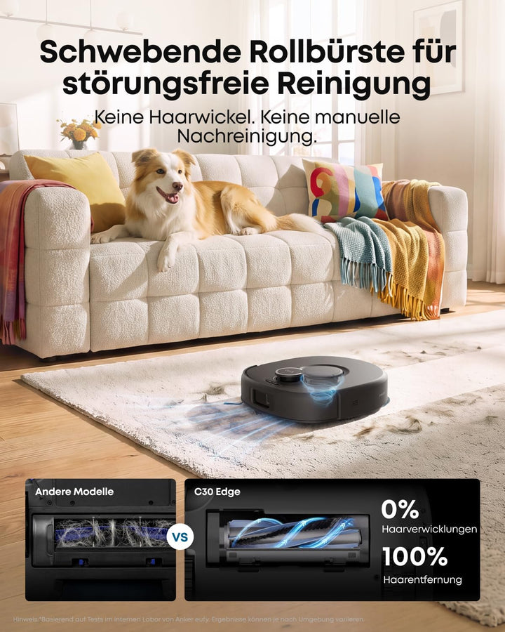 anker eufy C30 Edge Saugroboter mit Wischfunktion,35.000Pa, Kantenwischen