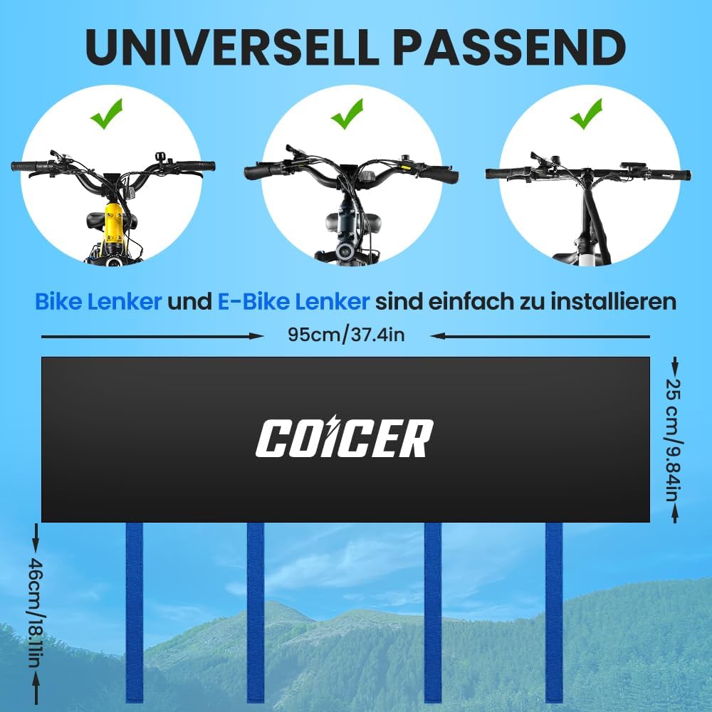 Coicer 2er Pack Lenkerschutzhülle Ebike Transportschutz Fahrrad Zubehör Fahrradabdeckung Wasserfest