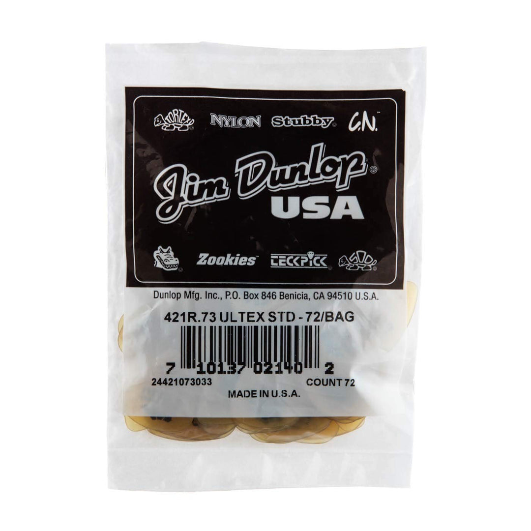 Dunlop Ultex Plektren, 0,73 mm, Standard, 72 Stück
