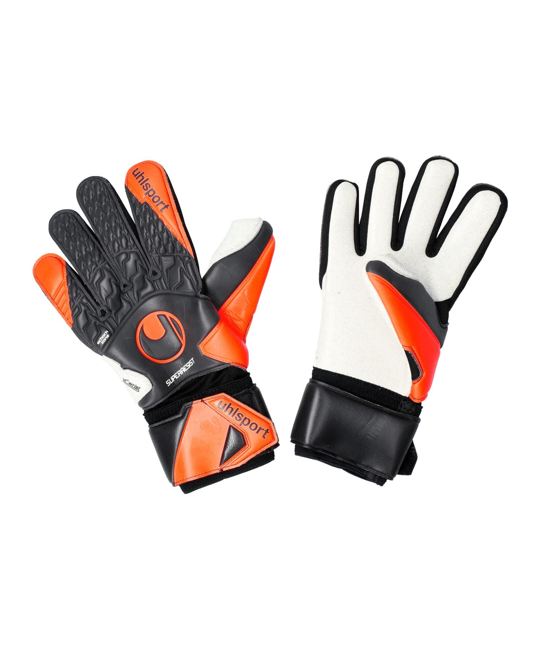uhlsport Herren Super Resist Handschuhe 3.5 schwarz/fluo orange/Weiss, 3.5 schwarz/fluo orange/Weiss