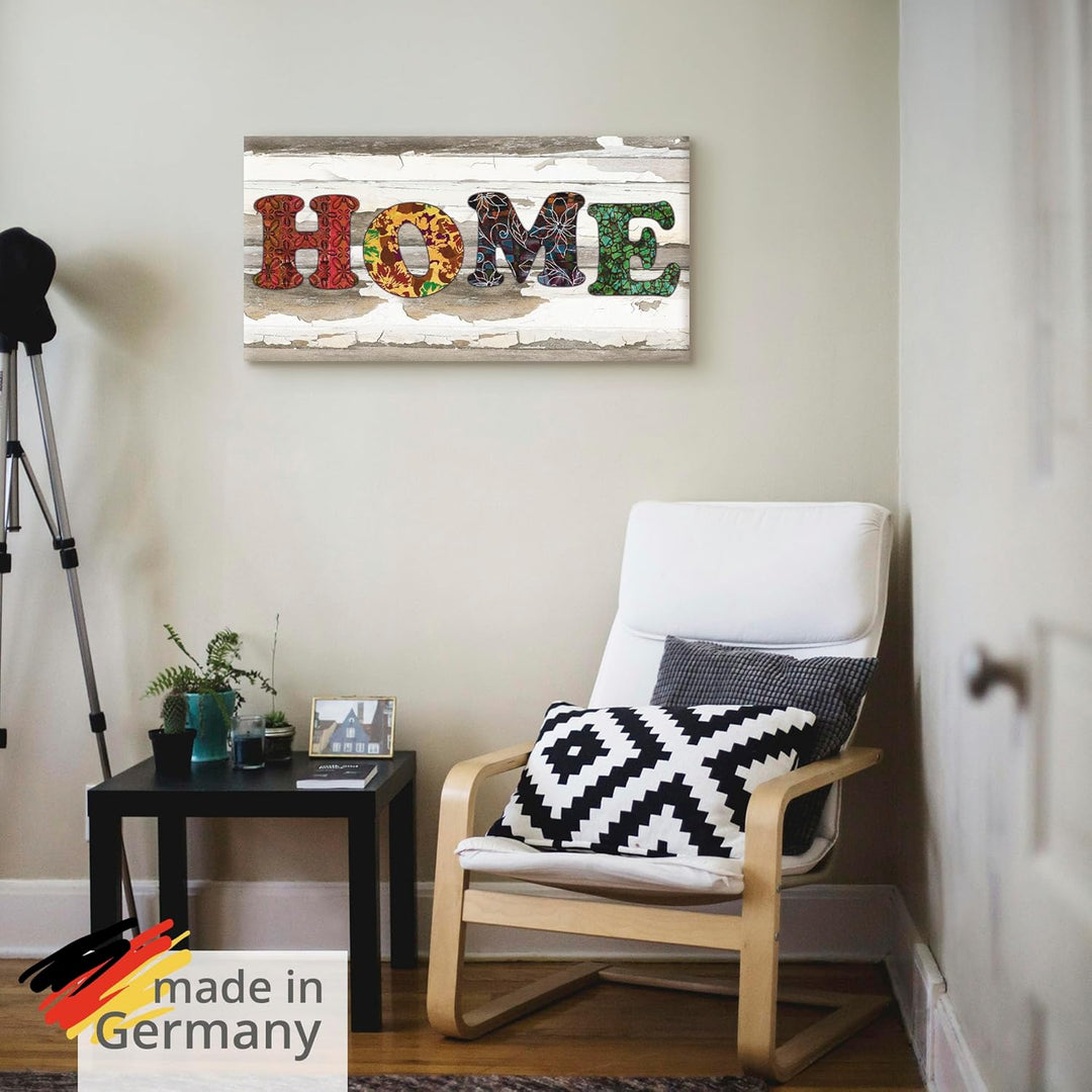 ARTland Leinwandbilder Wandbild Bild auf Leinwand 100 x 50 cm Statement Bilder Sprüche Texte Schrift