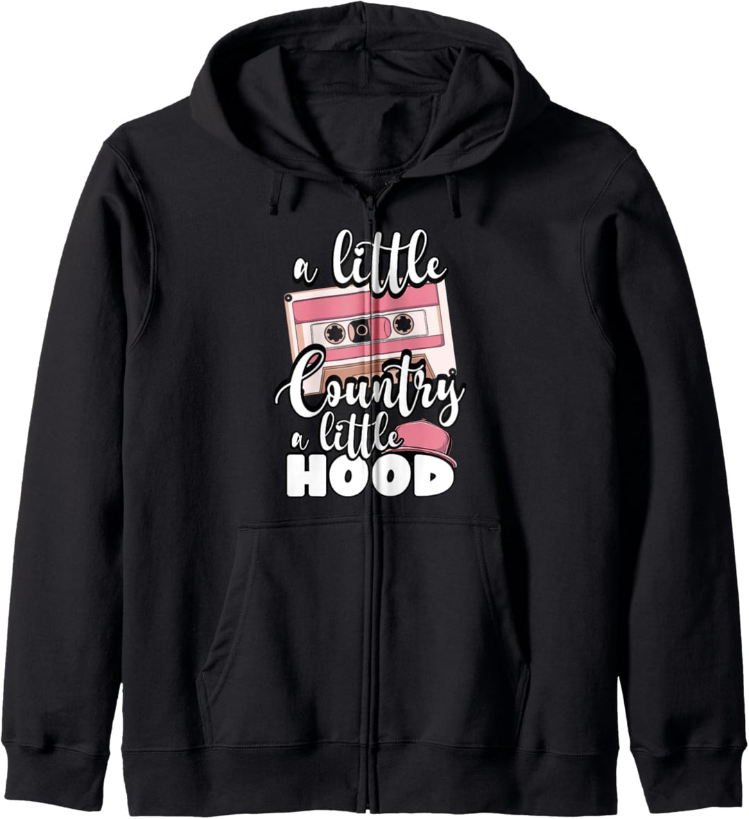 A Little Country A Little Hood Retro Cassette 80s Hippie Hat Kapuzenjacke