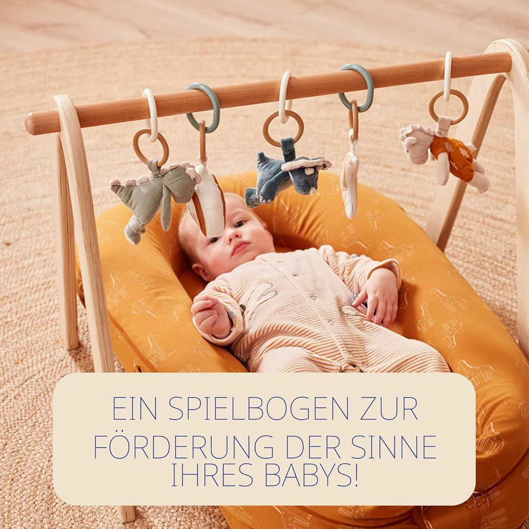 NOUKIE'S - Krabbelbogen aus Naturholz - einfacher Aufbau und Transport - Stimuliert die Sinne von Ge