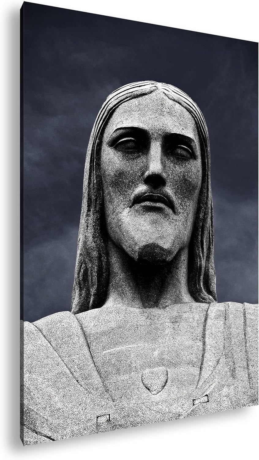 Jesus Statur in Rio de Janeiro Format: 60x40 als Leinwandbild, Motiv fertig gerahmt auf Echtholzrahm