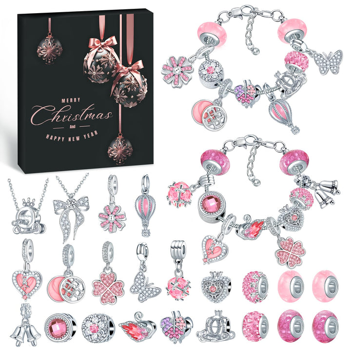 Adventskalender 2025 Mädchen Schmuck, Weihnachtskalender Schmuck Geschenk für Kinder Teenager Frauen