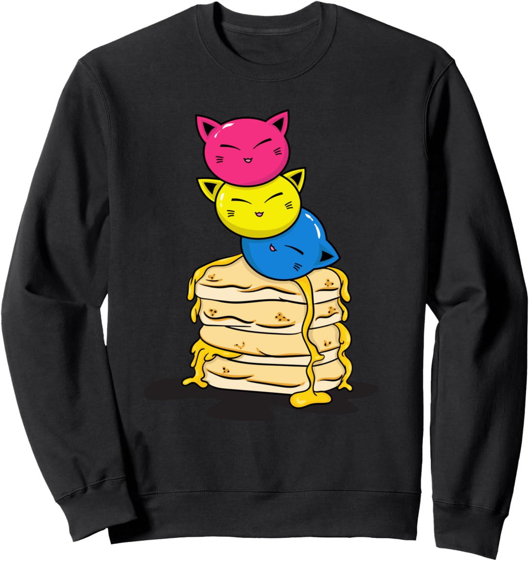 Kawaii-Katze Pansexueller Stolz, niedliche LGBTQ Pan Pride in Cats Sweatshirt