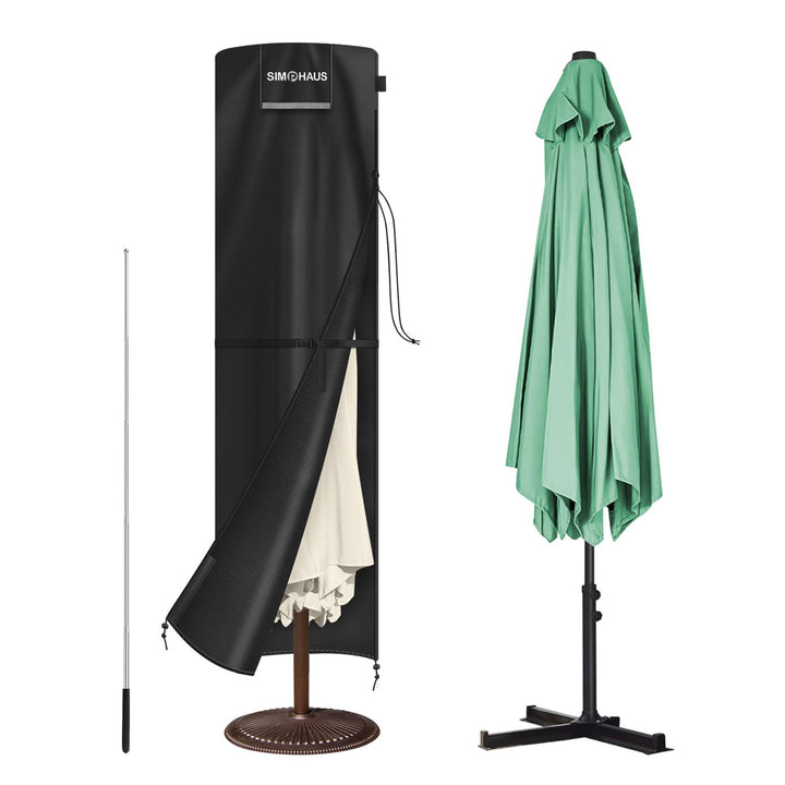 SIMPHAUS Sonnenschirm Schutzhülle Ampelschirm Abdeckung Schirm Hülle Sonnenschirm Abdeckung Wasserdi