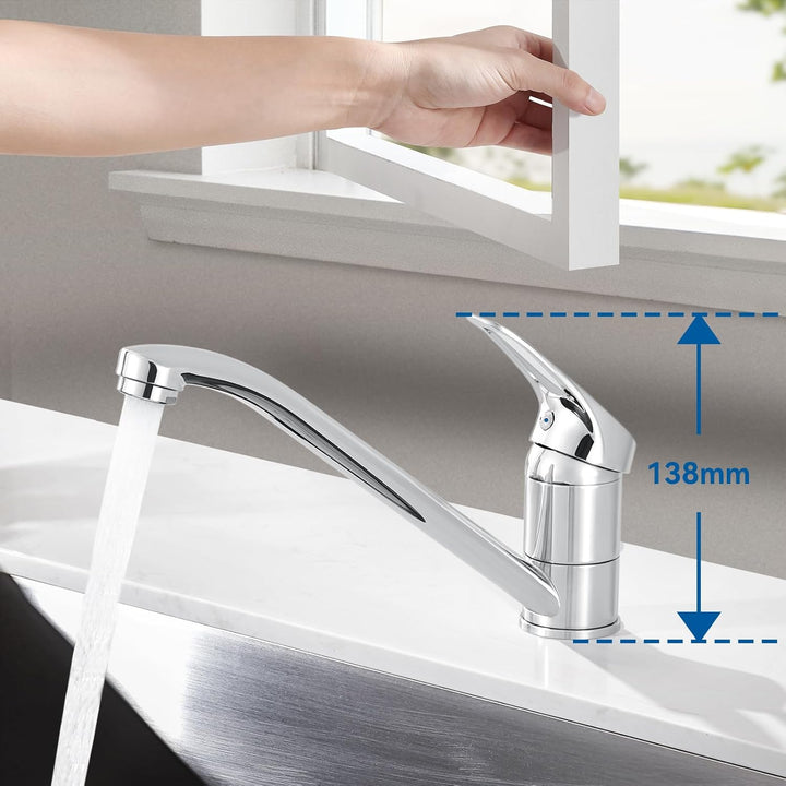 CECIPA Wasserhahn Küche Hochdruck Edelstahl, Küchenarmatur Einhebelmischer, armatur küche 360° Drehb