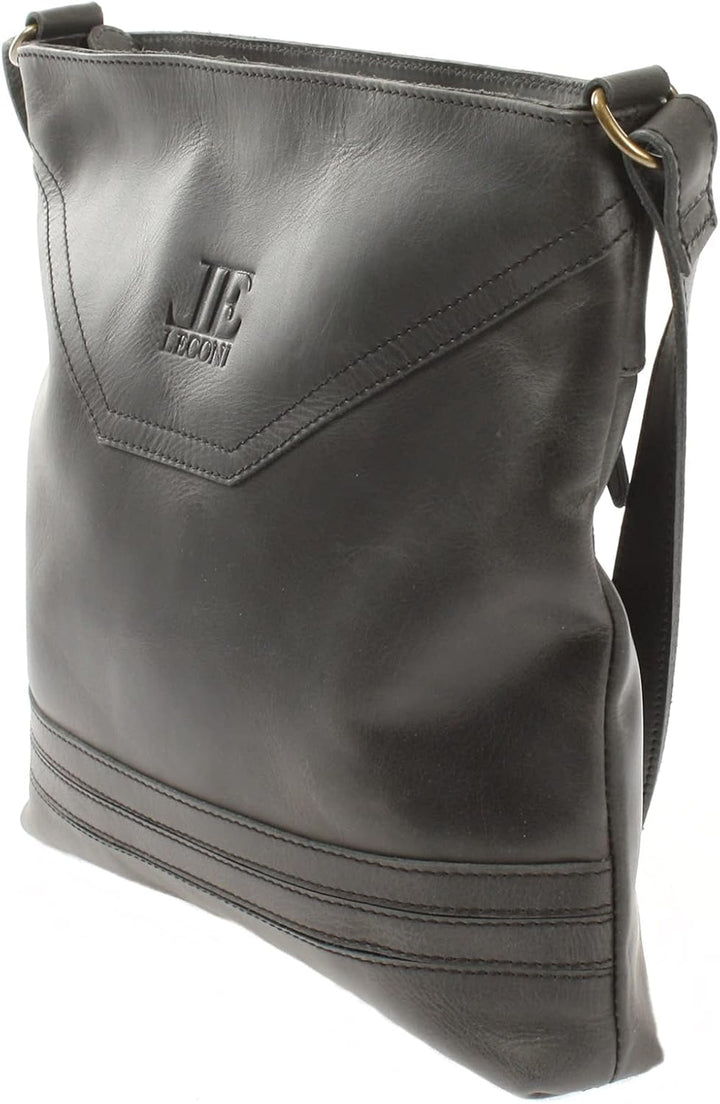 LECONI Schultertasche Damentasche Umhängetasche natur weiche Ledertasche Handtasche Damen Leder 32x2