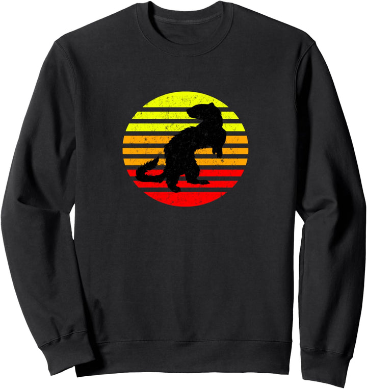 Frettchen Retro Vintage-Stil der 70er und 80er Jahre. Sweatshirt