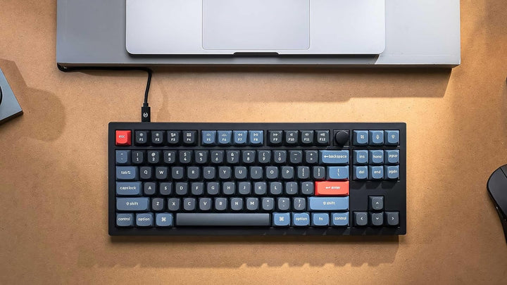 Keychron V3 QMK/VIA Mechanische Tastatur mit knob, Hot-Swappable, 80% Layout, Custom Programmable Ma