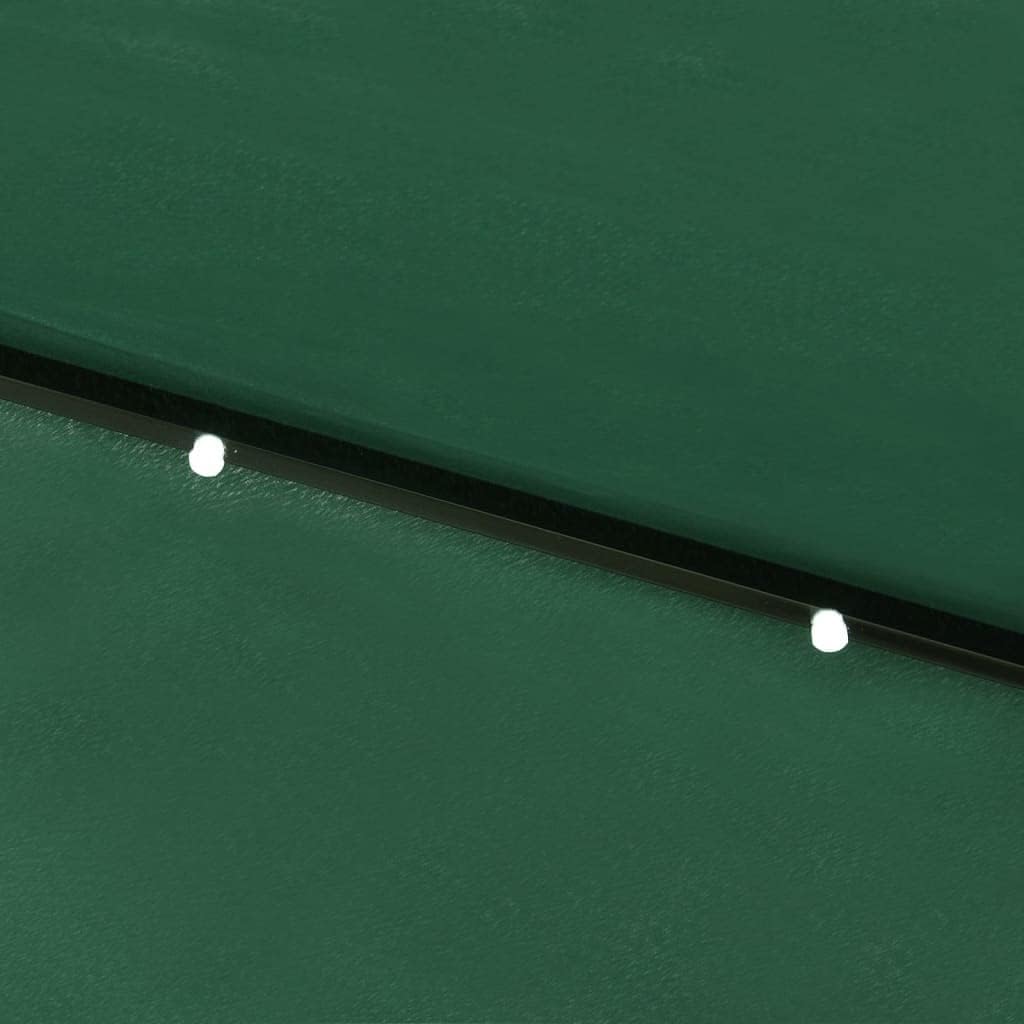 vidaXL Sonnenschirm mit LEDs Stahl-Mast Gartenschirm Marktschirm Strandschirm Schirm Sonnenschutz Ku