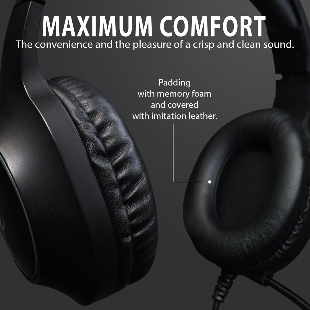 SPYCO Impulse HE-121, Gaming-Headset, 50-mm-Audio-Treiber, 3.5 mm-USB-Klinkenstecker, omnidirektiona