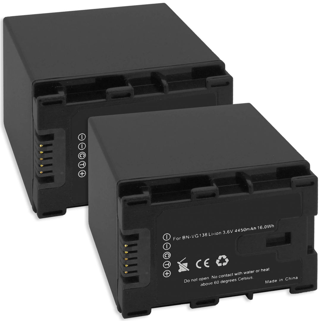 2X Akku BN-VG138 für JVC GZ-E... / -EX... / -HM... / -MS... / GX1... - Siehe Liste!