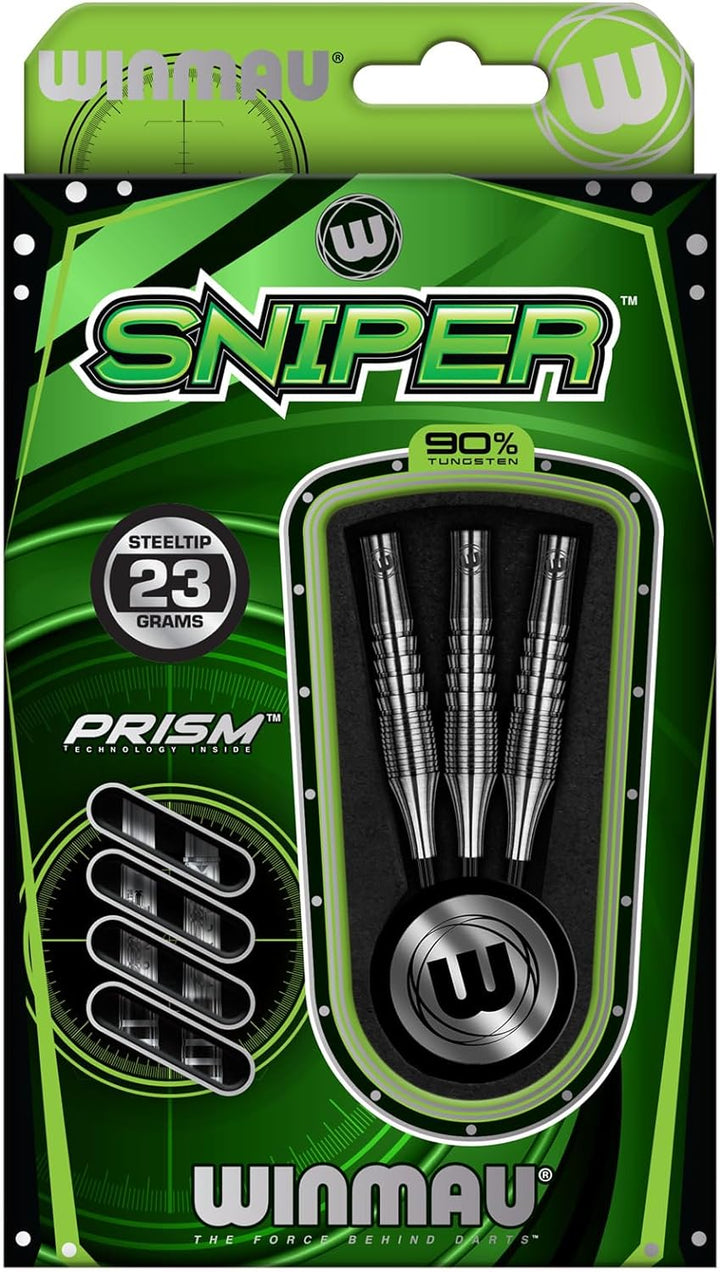 WINMAU Sniper 23 Gramm Professionelles Wolfram-Dart-Set mit Flights und Schäften (Shafts)
