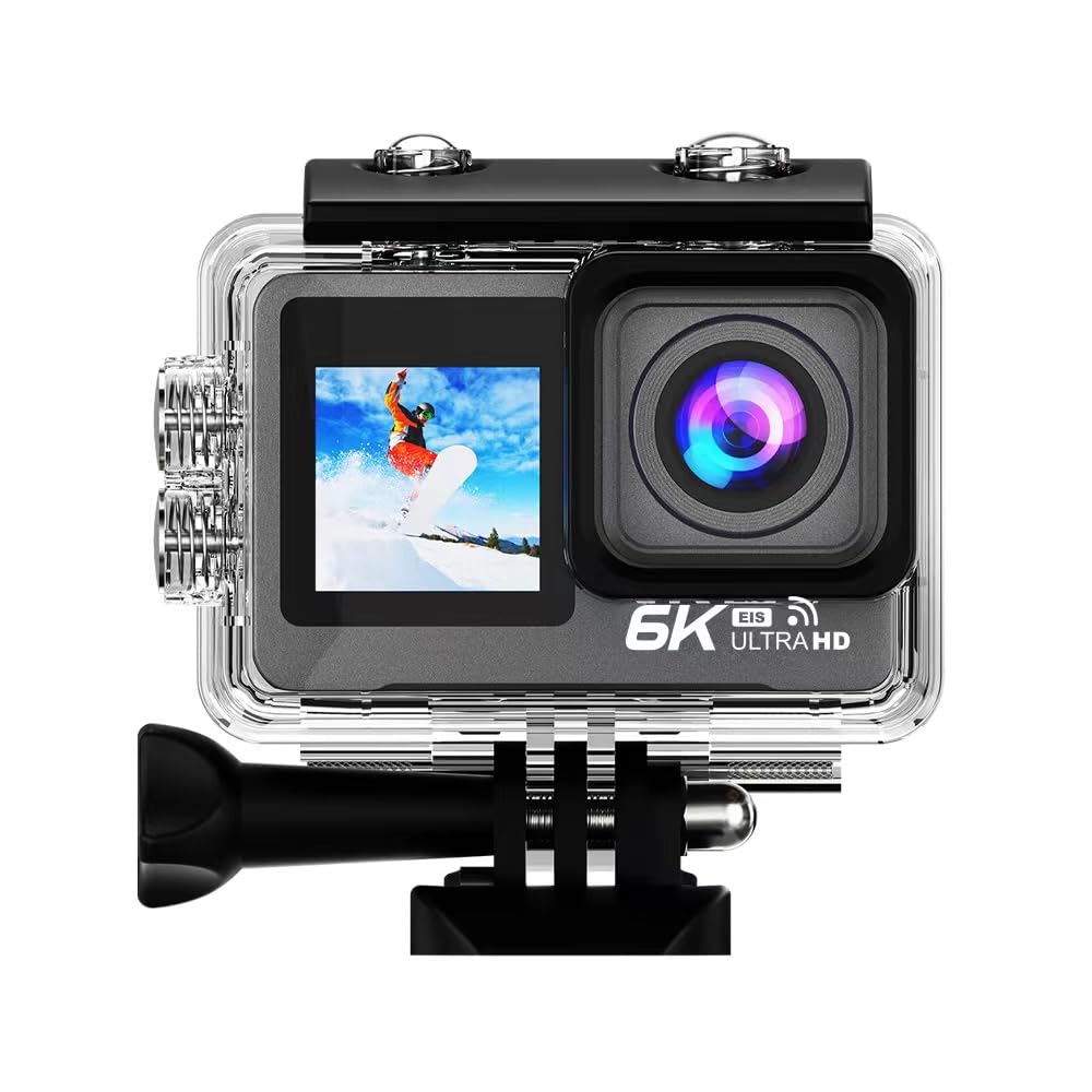 Lipa AT-M82TR Action Kamera IPS WiFi - Action Kamera wasserdicht -IMX Sensor - 21 Zubehör- 6K Auflös