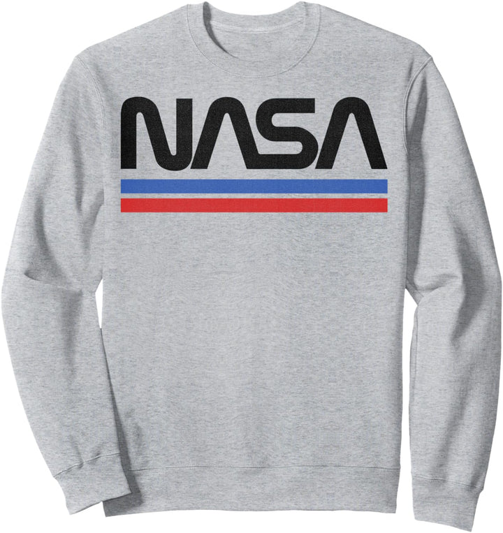 NASA Red Blue Stripe Minimal Logo Vintage Sweatshirt