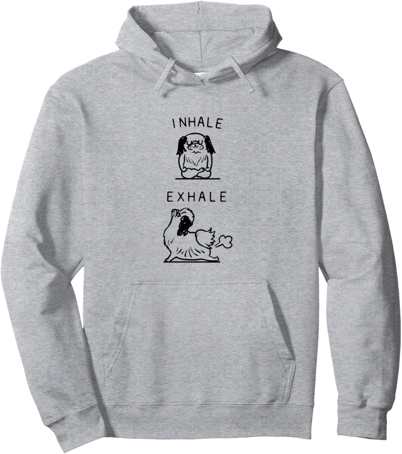 Inhale Exhale Japanese Chin Pullover Hoodie