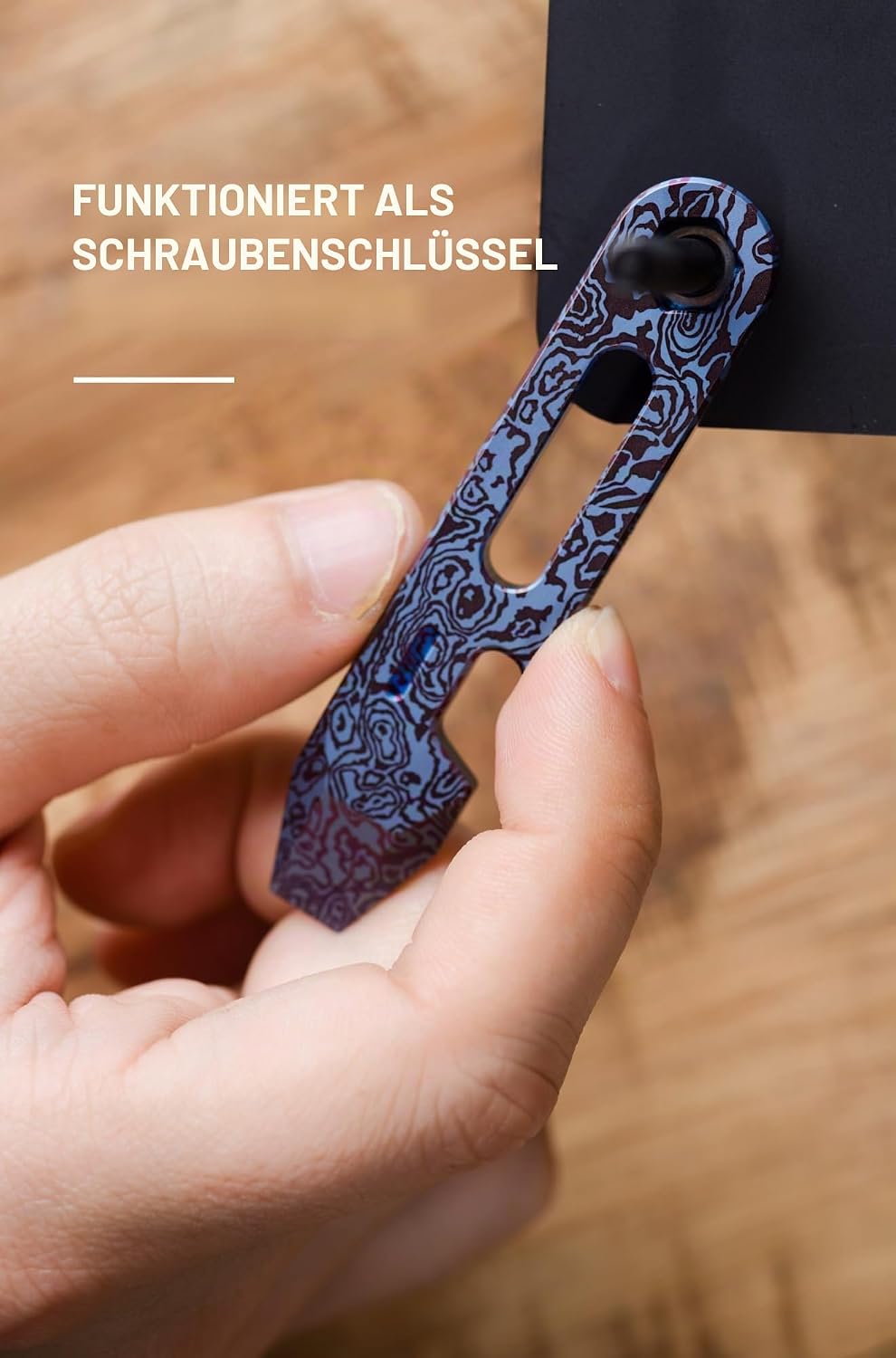 KEEPO LINK Titan Pry Bar mit Flaschenöffner, Schraubenschlüssel &amp; Lineal | 4-in-1 EDC Multitool, Sch