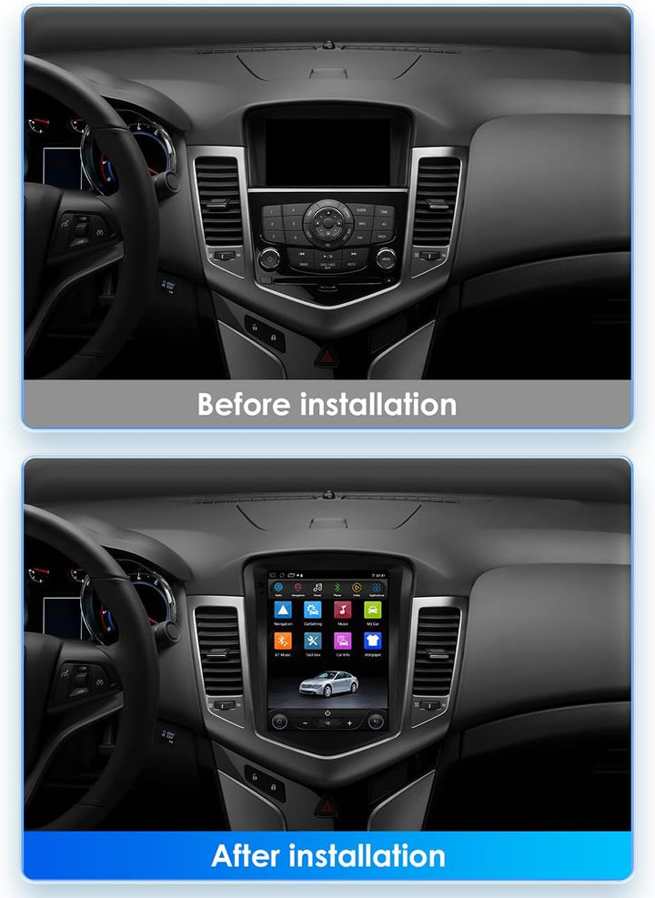 Android 14 9.7 Zoll-Autoradio Vertikaler Bildschirm für Chevrolet Cruze J300 2008 2009 2010 2011 201