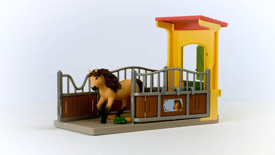 schleich 42609 Ponybox mit Islandpferd Hengst, ab 3 Jahren, FARM WORLD - Spielset, 4 Teile