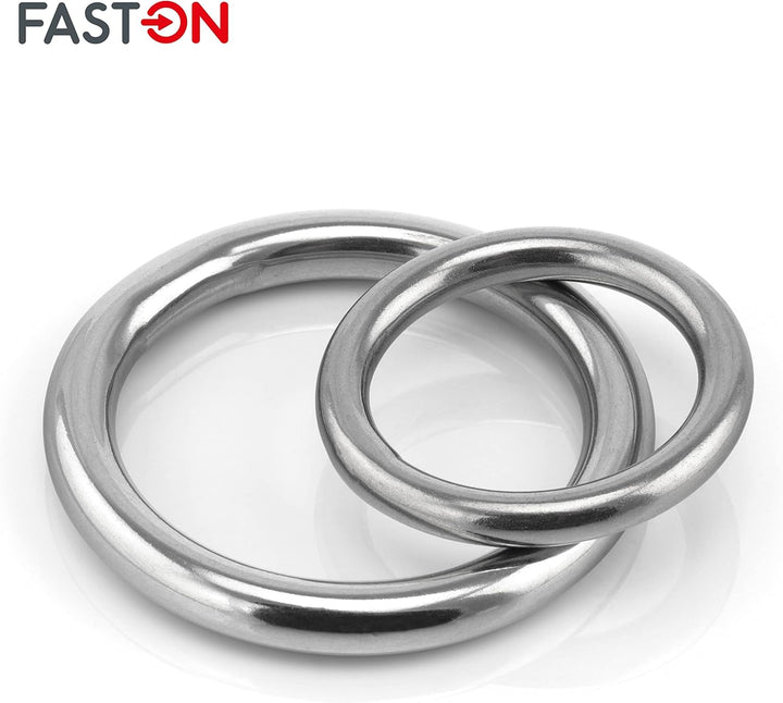 FASTON® Edelstahlringe 12x70mm geschweisst und poliert (2 Stück) Edelstahl O Ring Rundring rostfreie