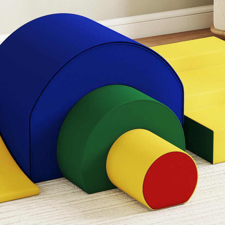 AIYAPLAY Schaumstoff Bausteine Kinder 5 TLG. Klettern Softbausteine Riesenbausteine Grossbausteine B