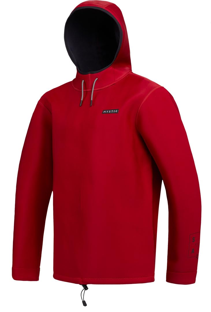 Mystic Watersports - Surf 2mm &amp; Windsurfing Star Sweat 2 mm Neopren-Neoprenanzug-Hoodie - Rot - Vers