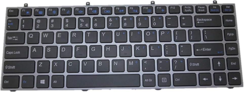 fqparts-cd Replacement Laptop Tastatur für for CLEVO W230 W230SD W230SS W230ST Silber US United Stat