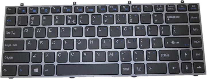 fqparts-cd Replacement Laptop Tastatur für for CLEVO W230 W230SD W230SS W230ST Silber US United Stat