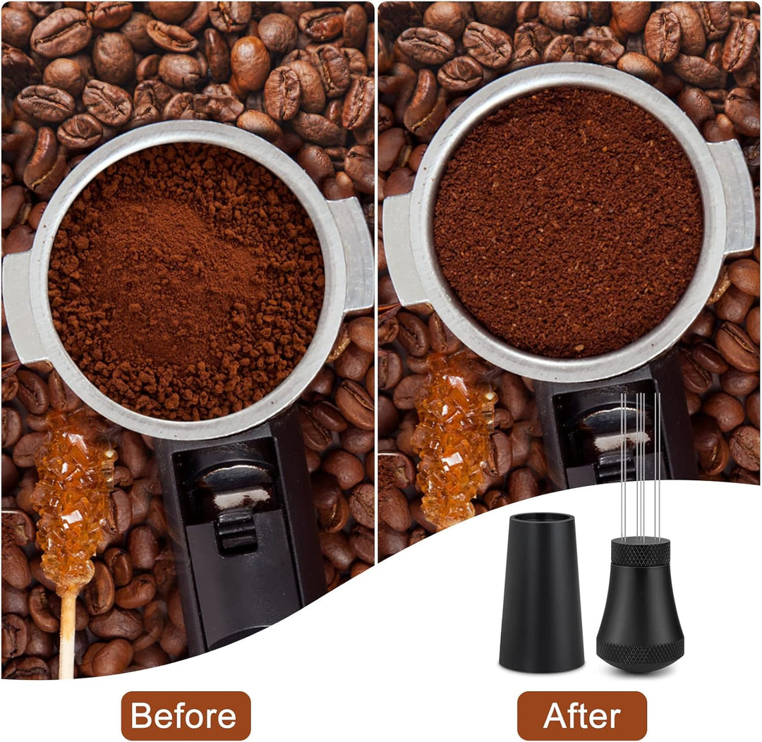 WDT Tool, Aufgerüstet WDT Tool Espresso Nadel mit 7 Feinen Nadeln, Kaffee Tamper Espresso Nadel, Kaf