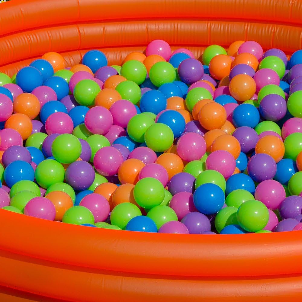 LittleTom 1000 Bunte Bälle für Bällebad 5,5cm Babybälle Plastikbälle Baby Spielbälle Pastell, 1000