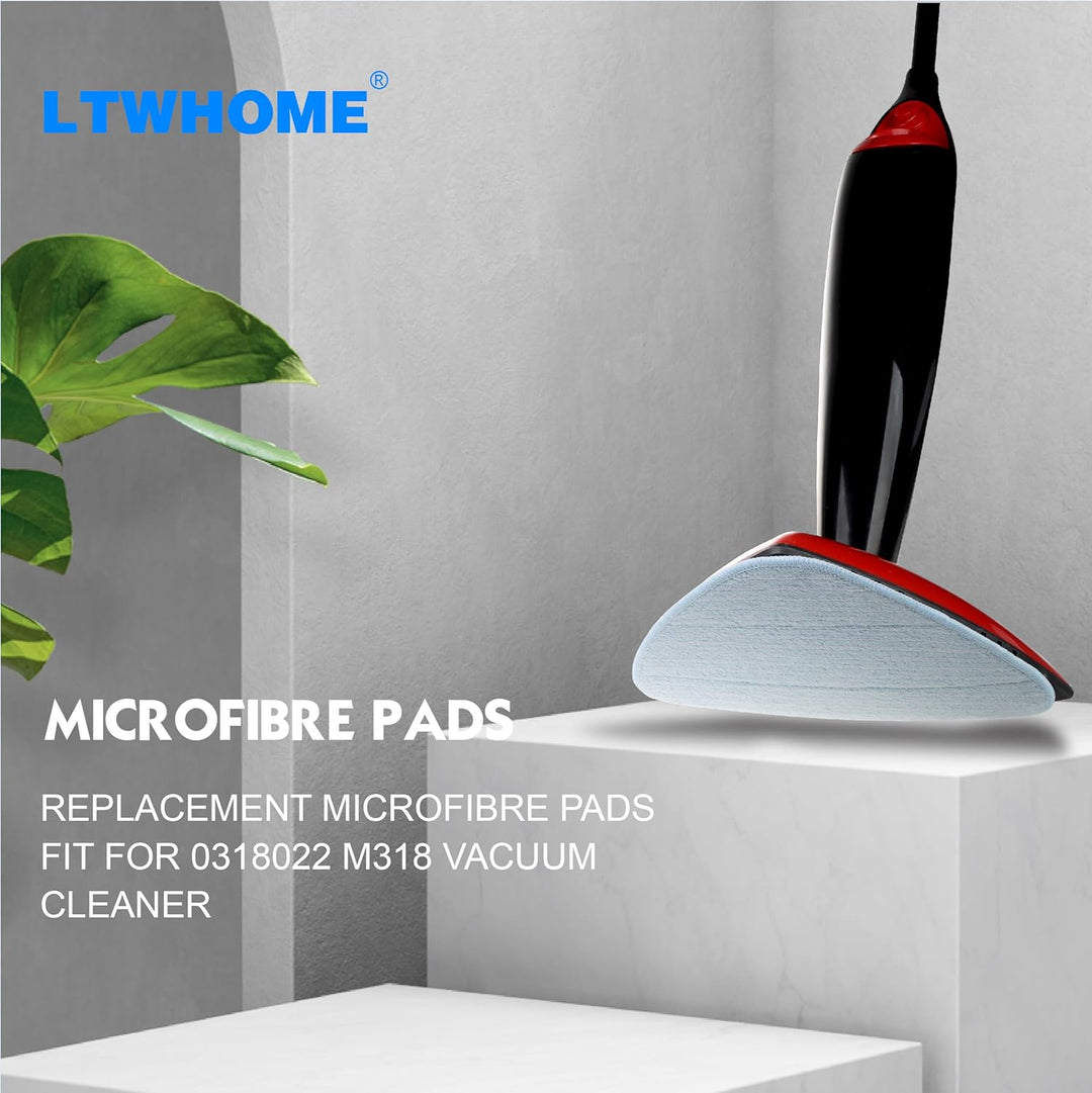 LTWHOME Ersatz Mikrofaser Mop Pads Passend für Dirt Devil 318022 M318 Vacuum Cleaner (6 Stück)
