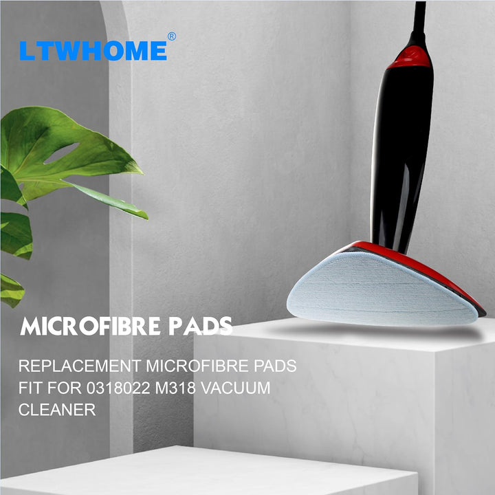 LTWHOME Ersatz Mikrofaser Mop Pads Passend für Dirt Devil 318022 M318 Vacuum Cleaner (6 Stück)